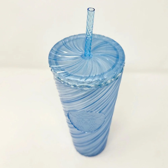 Starbucks Light Blue Swirl Cold Cup Venti 24 oz Summer 2024 NWT - Picture 5 of 8